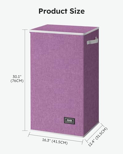 100L Laundry Hamper with Lid (Purple / 100L)
