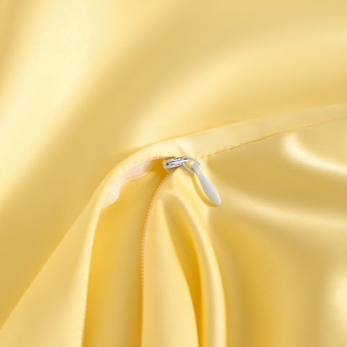 Toddler Pillows with Pillowcases Set (Yellow (Satin) / 13x18 Inch (Pack of 2))
