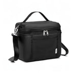 NOL Insulated Lunch Bags for Women Cooler Bag Lightweight Nylon Waterproof Lunch Box For Work (New black / Medium (8 Liters))