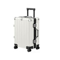 Zipperless Carry On Luggage with Wheels 20 inch Hardshell Suitcase (White / Carry-on (20 Inch))