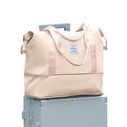 Travel Duffel Bag Carry On Overnight Weekender Bags for Women Hospital Tote (A116-beige-expandable / X-large)