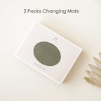 Faux Leather Waterproof Baby Changing Mat 2 Pack (Fog Green,Beige / Regular)