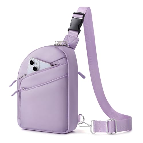 Anti Theft Crossbody Bags Small Crossbody Sling Bag for Women & Men (Lavender)