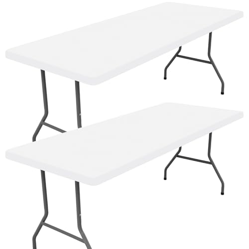 2 Pack Rectangle Spandex Fitted Table Cloth (White / 72" x 30" (Rectangular))
