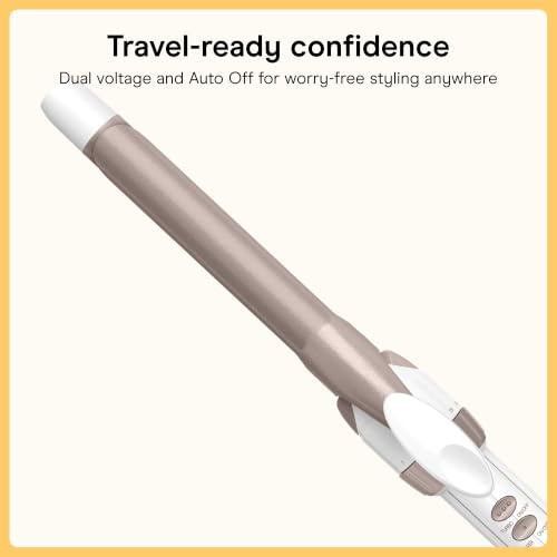 Curling Iron Double Ceramic (White/Rose Gold / 0.75 Inch Standard Barrel)