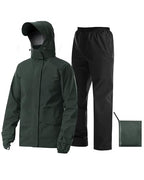 Rain Suit Waterproof Breathable Lightweight 2 (XX-Large / Grey Green)