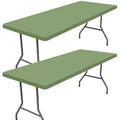 2 Pack Rectangle Spandex Fitted Table Cloth (Sage Green / 48" x 36" (Rectangular))