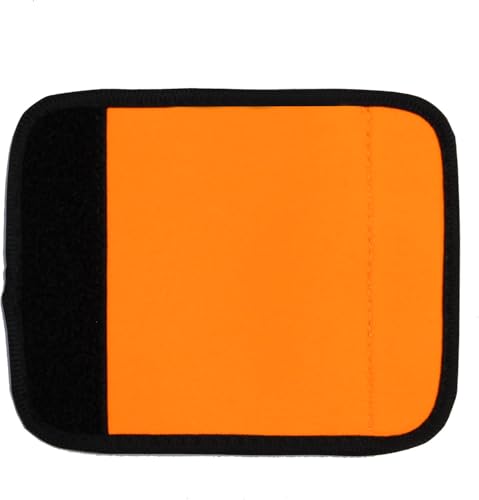 Neoprene Luggage Handle Wraps for Traveling Bright Color Luggage Tags (Orange2)