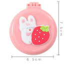 Pink Travel Hair Brush, Pocket Comb with Mini Mirror, Round Folding Pocket Hair Brush Cartoon Shell Folding Hair Brushes for Girls Women, Hair Brushes, Styling Tools and Appliances (2H984)