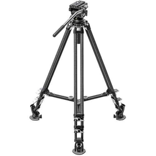 LVC 193C Carbon Fiber Twin Leg Video Tripod+BV (LVC-193C-BV-10:Maxload 20kg-3 Sections)