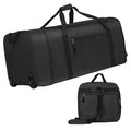100L Foldable Rolling Duffel Bag with 2 Wheels (BLACK)