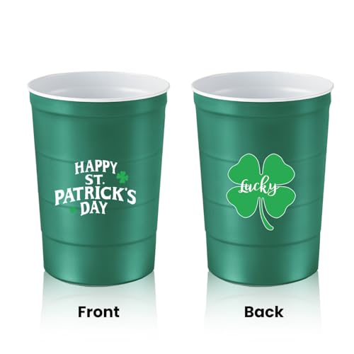16 oz. Party Cups (St. Patrick Green / 12 Count)