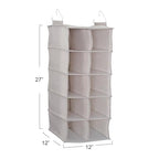 10 Pocket Hanging Shoe Organizer (Silver)