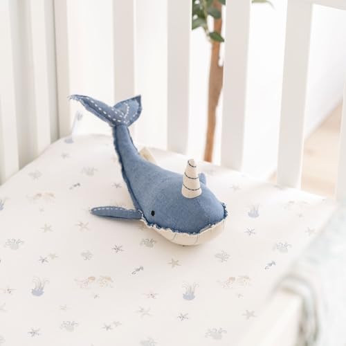 100% Cotton Under The Sea Fitted Crib Sheet with Jellyfish Design (Sea Life)