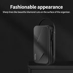 Large Carry Case Carrying Travel Bag for GoPro Max Hero 13 12 11 10 9 8 7 6 5 DJI Action 3 4 5 Osmo Pocket 3 Insta360 X3 X4 X5 Go3 Ace Pro AKASO Battery Charger Strap Mount Accessories (Large / Black)