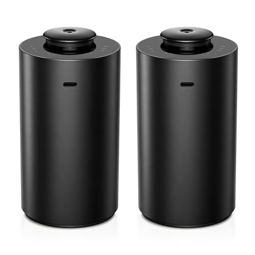 2 Pack ANX Waterless Diffuser for Essential Oil (Black&black)