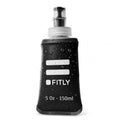 5 oz - 150ml (F1B) Soft Water Bottle Shrink As You Drink Soft Flask for Hydration Pack Folding Water Bottle Ideal for Running, Hiking, Cycling, Climbing & Rigorous Activity, Black (Black / 5 Ounces)
