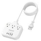Italy Travel Plug Adapter with 3FT Extension Cord (Type L-Italy Chile)