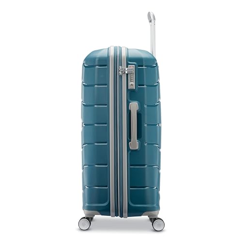 Freeform Hardside Expandable with Double Spinner Wheels (Checked-Large Spinner / Dark Teal)