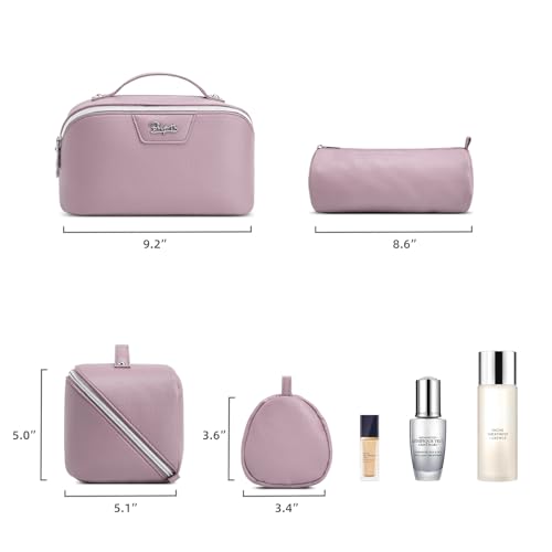 Travel Makeup Bag Cosmetic Bags for Women (L28Purple)