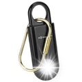 130db Personal Safety Alarm with Ultra Bright Strobe Light. Black (Black / Button cell)