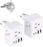 2 Pack Switzerland Travel Plug Adapter