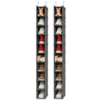 10 Shelf Hanging Shoe Shelf Organizer for Closet (Ashy / 2-Pack)