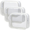 Clear Makeup Bag Travel (Y- Bright White / Medium Set)