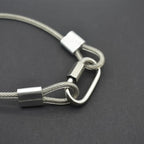 10 Pcs 2mm Wire 12 inch Vinyl Coated Stainless Steel Cable with Loops Short Wire Rope Lanyard Lock Security Chain Link for Outdoor Gates (2mm(T) X 12 in(L) 10PCS / Clear)
