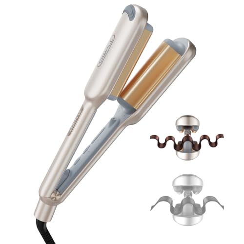 Curling Iron Hair Crimper Waver (Elegant Gold / 1 inch)