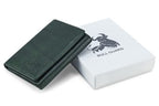 Leather Trifold Wallets For Men with ID and RFID Blocking Crafted with Buffalo Top Grain Cowhide Premium Leather (Wild Buffalo Meadow - Green)