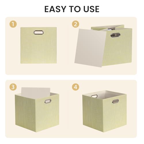 Storage Cubes (13×13×13/4pcs / Yellow/Beige Mixed)