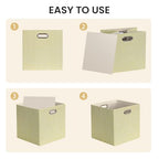 Storage Cubes (13×13×13/4pcs / Yellow/Beige Mixed)