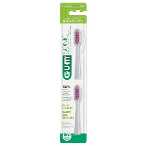 Sonic Powered Toothbrush Refills (White / 2 Count (Pack of 2))