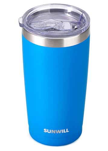 Travel Coffee Tumbler 20 oz (Powder Coated Royal Blue)