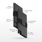 Aluminum Cardholder Wallet for Men (Space Grey)