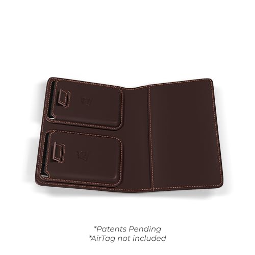 Passport Wallet with Holder for AirTag (Umber)