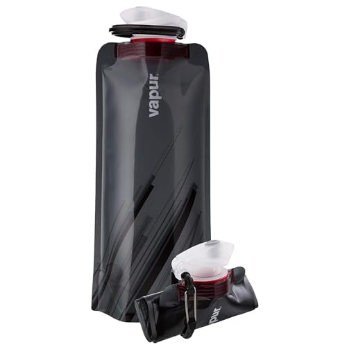 Collapsible Water Bottle with Carabiner (Fire / 23 Ounces)