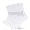 Crew Compression Socks for Women Men with Ankle Arch Support Plantar Fasciitis Relief 3 Pairs (Large / White(3 Pairs))