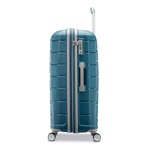 Freeform Hardside Expandable with Double Spinner Wheels (Checked-Large Spinner / Dark Teal)