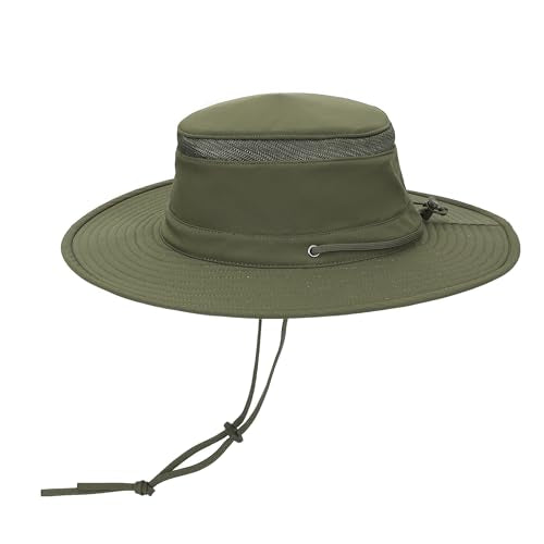 Cimarron Safari Sun Hat with Wide Brim for Outdoor Fishing Hiking (X-Large / Millitary Green)