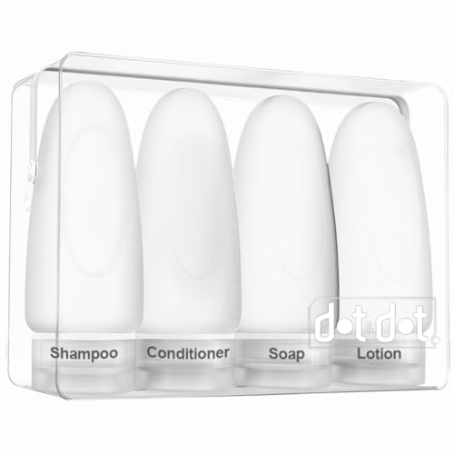 Leak Proof Travel Bottles (3oz 4pc - All White)