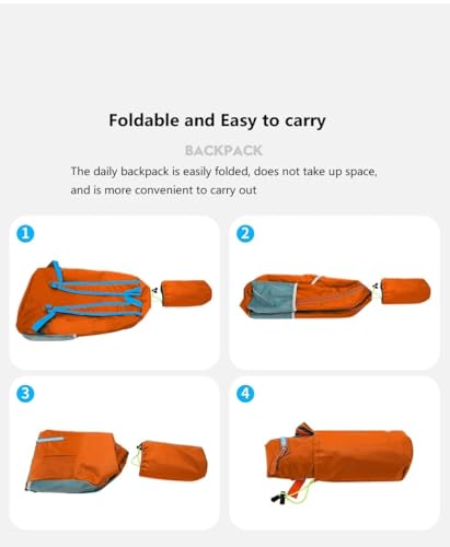 25L Foldable Hiking Backpack (Orange)