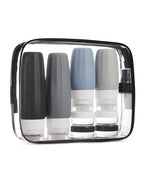 18 Pack TSA Approved Travel Bottles for Toiletries (03-Grey)