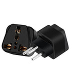 Switzerland 3 Pin Travel Plug Adapter (Black)