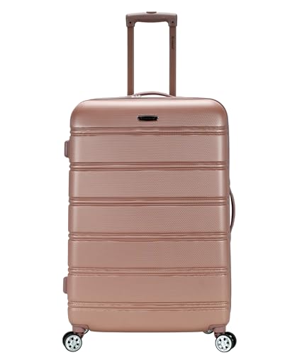 Melbourne Hardside Expandable Spinner Wheel Luggage (Rose Gold / Checked Large 28")