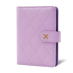 Premium Leather Passport Holder Covers Case (BA-LG PURPLE)