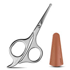 4.7" Stainless Steel Nose Hair Scissors (Matte Silver)