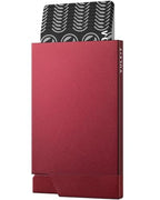 Pop up Card Holder Minimalist Credit Card Holder RFID Blocking Slim Metal Card Case for Men or Women (NEW-Wine)