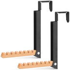 Over The Door Coat Rack (Black - 2 Pack)
